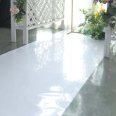 3ftx65ft White Glossy Mirrored Wedding Aisle Runner, Non-Woven Red Carpet Runner - Prom, Hollywood, Glam Parties
