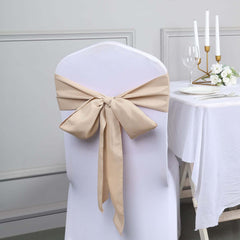 5 Pack Polyester Chair Sashes Nude 6"x108"