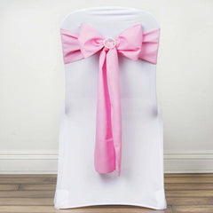 5 Pack Polyester Chair Sashes Pink 6"x108"