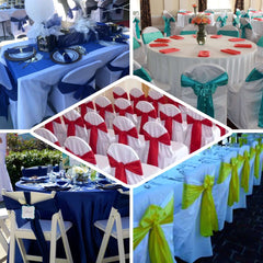 5 Pack Polyester Chair Sashes Hunter Emerald Green 6"x108"