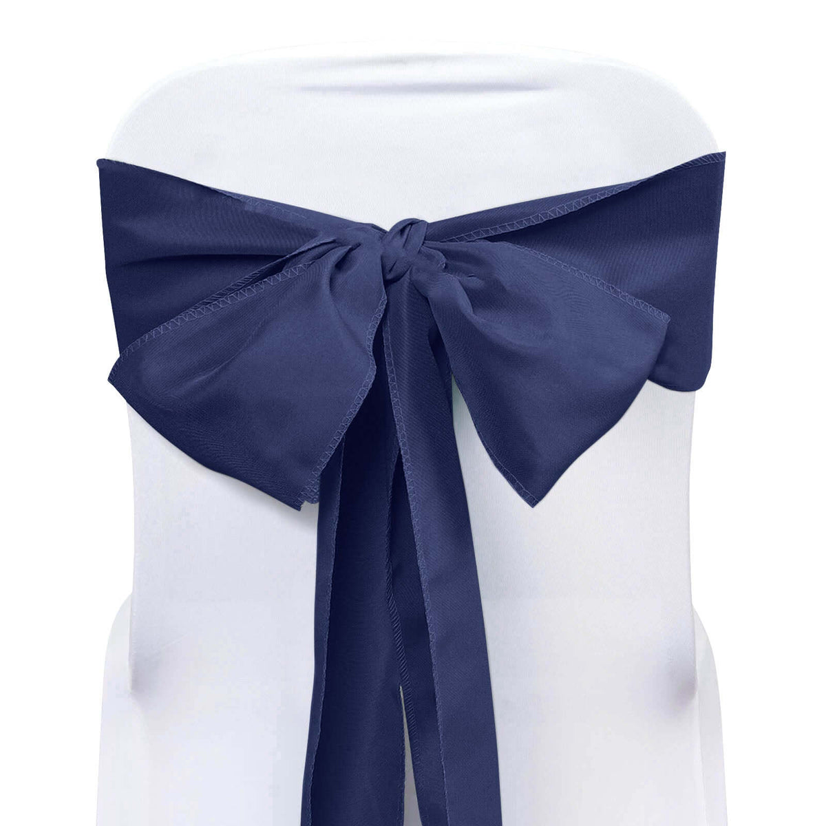5 Pack Polyester Chair Sashes Navy Blue 6"x108"