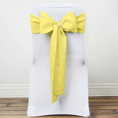 5 Pack Polyester Chair Sashes Yellow 6"x108"