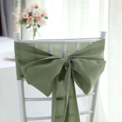 5 Pack Polyester Chair Sashes Dusty Sage Green 6"x108"