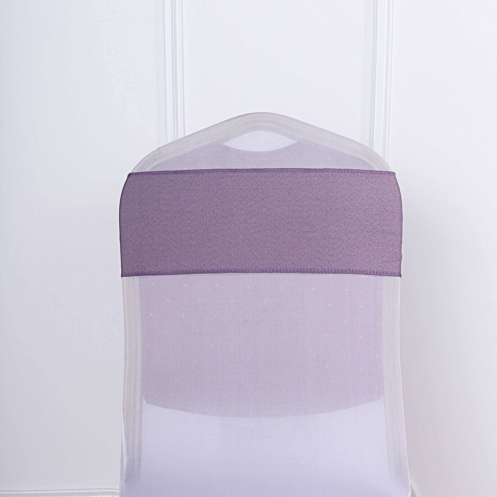 5 Pack Polyester Chair Sashes Violet Amethyst 6"x108"