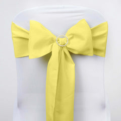 5 Pack Polyester Chair Sashes Yellow 6"x108"